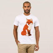 Schattige Fox Sitting Mannen T-shirt (Voorkant volledig)