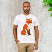 Schattige Fox Sitting Mannen T-shirt
