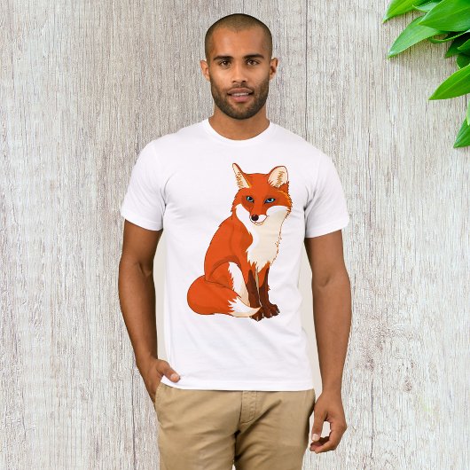 Schattige Fox Sitting Mannen T-shirt