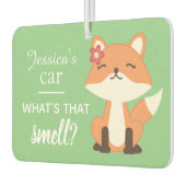 Schattige Fox Sniffing de lucht gepersonaliseerd Luchtverfrisser (Links)