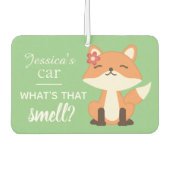 Schattige Fox Sniffing de lucht gepersonaliseerd Luchtverfrisser (Voorkant)