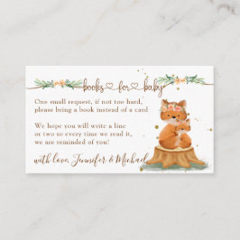 Schattige Fox-thema boeken voor Baby Kaart