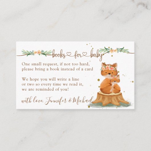 Schattige Fox-thema boeken voor Baby Kaart (Voorkant)