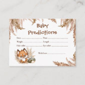 Schattige Fox Voorspellingen Herfst Baby shower Ga Informatiekaartje (Voorkant)