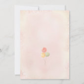 Schattige Fox Woodland Boho Pastel Meisje 1e verja Kaart (Achterkant)