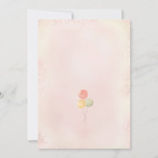 Schattige Fox Woodland Boho Pastel Meisje 1e verja Kaart (Achterkant)