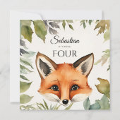 Schattige Fox Woodland verjaardagsfeestje Kaart (Achterkant)