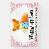 Schattige foxgaren breien haken handspun spandoek (Verticaal)