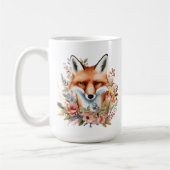 schattige foxliefhebbers voegen monogram toe koffiemok (Links)