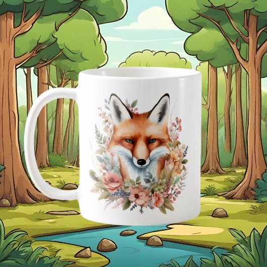 schattige foxliefhebbers voegen monogram toe koffiemok