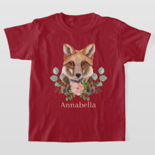 schattige foxliefhebbers voegen naam toe t-shirt