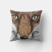 Schattige Foxportret Aquarel Kussen (Achterkant)