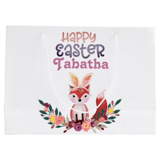 Schattige Foxy Paashaas Groot Cadeauzakje (Achterkant)