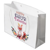 Schattige Foxy Paashaas Groot Cadeauzakje (Achterkant Gekanteld)