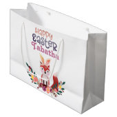 Schattige Foxy Paashaas Groot Cadeauzakje (Voorkant Gekanteld)