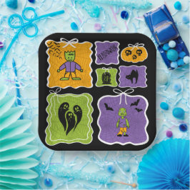 Schattige Frankenstein Coquette Halloween Papieren Bordje