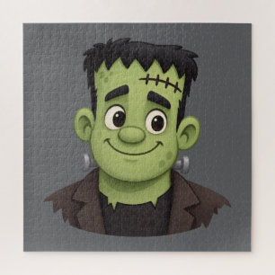 Schattige Frankenstein Halloween Cartoon Illustrat Legpuzzel
