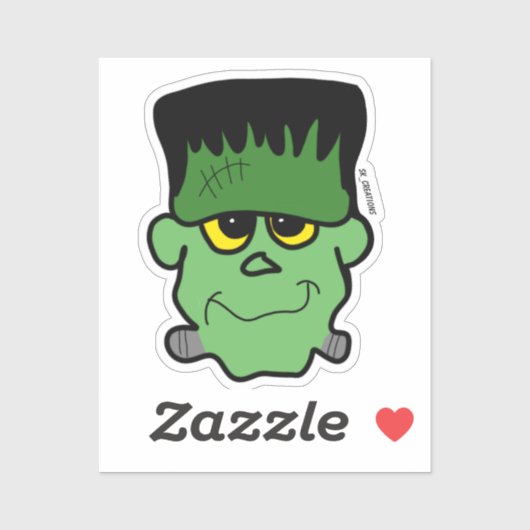Schattige Frankenstein Head Sticker (Vel)