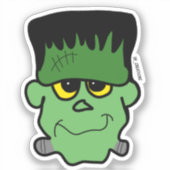 Schattige Frankenstein Head Sticker (Voorkant)
