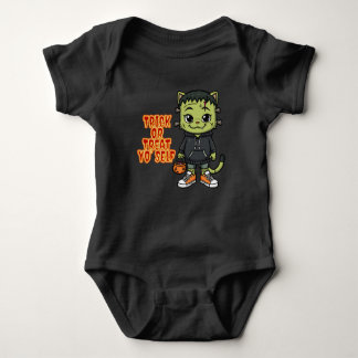 Schattige Frankenstein Kattenmonster – Kawaii Spoo Romper