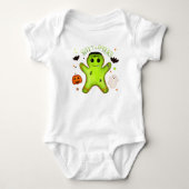 Schattige Frankenstein peperkoek man Halloween Romper (Voorkant)