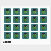 Schattige Frankenstein Vierkante Sticker (Vel)