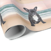 Schattige Frans Bulldog Beach Zonnewater Cadeaupapier (Rol Hoek)