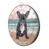 Schattige Frans Bulldog Beach Zonnewater Dartbord (Voorkant Rechts)