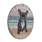 Schattige Frans Bulldog Beach Zonnewater Dartbord (Voorkant Links)