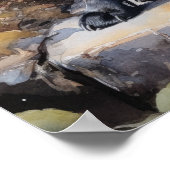 Schattige Frans Bulldog Dog Art Print Poster (Hoek)