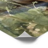 Schattige Frans Bulldog Dog Art Print Poster (Hoek)