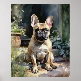 Schattige Frans Bulldog Dog Art Print Poster