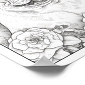 Schattige Frans Bulldog hond Kleurend Poster (Hoek)