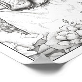 Schattige Frans Bulldog hond Kleurend Poster (Hoek)