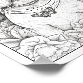 Schattige Frans Bulldog hond Kleurend Poster (Hoek)