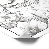 Schattige Frans Bulldog hond Kleurend Poster (Hoek)