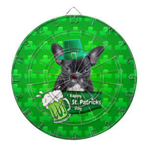 Schattige Frans Bulldog Puppy Pet St. Patrick Day Dartbord
