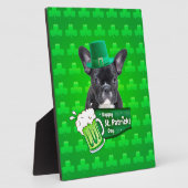 Schattige Frans Bulldog Puppy Pet St. Patrick Day Fotoplaat (Zijkant)