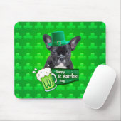 Schattige Frans Bulldog Puppy Pet St. Patrick Day Muismat (Met muis)