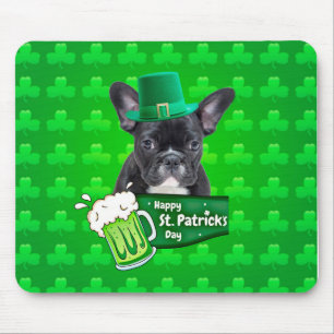 Schattige Frans Bulldog Puppy Pet St. Patrick Day Muismat