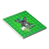 Schattige Frans Bulldog Puppy Pet St. Patrick Day Notitieblok (Schuin)