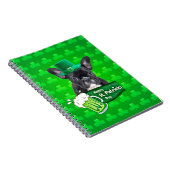 Schattige Frans Bulldog Puppy Pet St. Patrick Day Notitieboek (Rechterzijde)