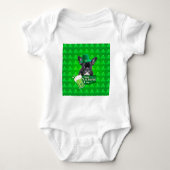 Schattige Frans Bulldog Puppy Pet St. Patrick Day Romper (Voorkant)