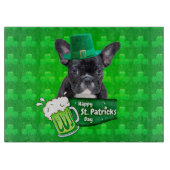 Schattige Frans Bulldog Puppy Pet St. Patrick Day Snijplank (Voorkant)