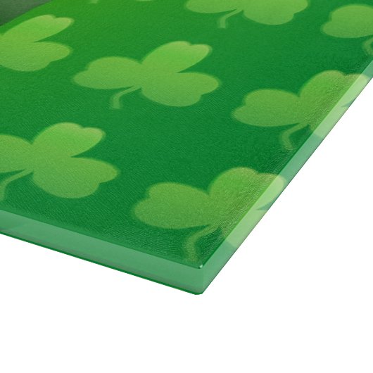 Schattige Frans Bulldog Puppy Pet St. Patrick Day Snijplank (Hoek)