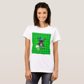 Schattige Frans Bulldog Puppy Pet St. Patrick Day T-shirt (Voorkant volledig)