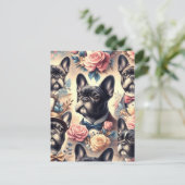 Schattige Frans Bulldog schilderij Briefkaart (Staand voorkant)