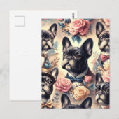 Schattige Frans Bulldog schilderij Briefkaart (Voorkant / Achterkant)