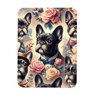 Schattige Frans Bulldog schilderij Magneet
