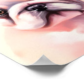 Schattige Frans bulldog schilderij Poster (Hoek)